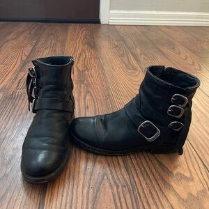Frye Black Moto Boots